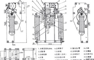 斷路器不能合閘是常見故障之一，遇到此故障，可對照控制接線圖(圖1)從幾個主要故障點來檢查。首先檢查控制保險1FU、2FU和合閘熔斷器3FU、4FU，然后檢查轉(zhuǎn)換開關(guān)SA⑤—⑧觸點在合閘位置時是否通，斷路器輔助觸點QF·1是否通，檢查合閘接觸器Q線圈和合閘線圈r1是否燒壞，最后再分析機械方面的故障。下面我就維修中遇到的幾種常見故障做以剖析。